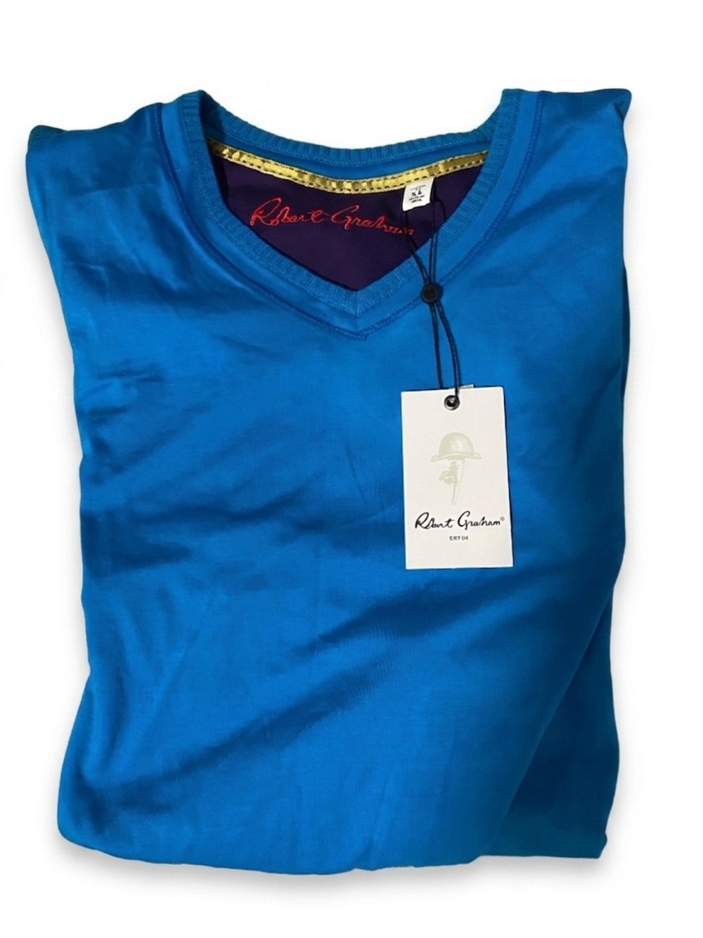Robert Graham Short Sleeve Turquoise T-Shirt